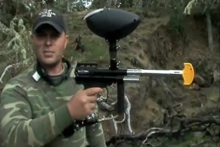 James Leary with Herbicide Ballistic Technology gun